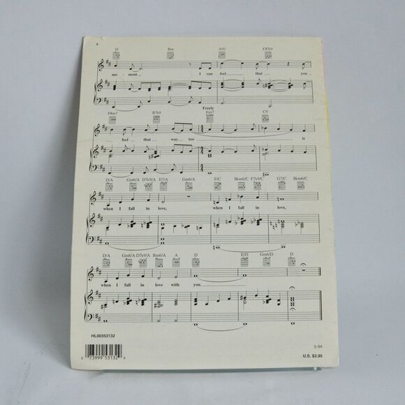 When I Fall In Love Sheet Music PVG Sleepless In Seattle Vintage - Picture 2 of 2